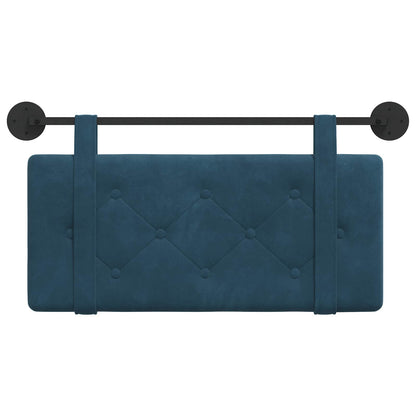 Testata appesa Montaggio a parete Blu 100 x 55 x 5 cm Velluto