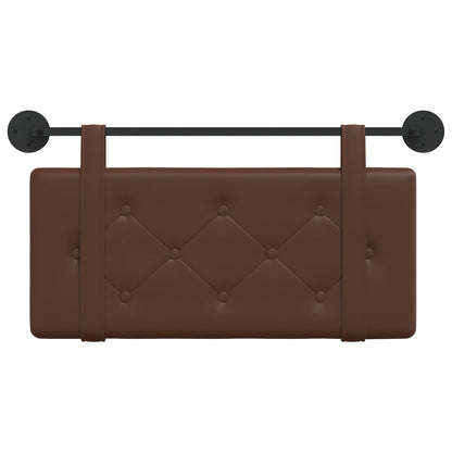 Testata appesa Montaggio a parete Marrone 90 cm Pelle Sintetica
