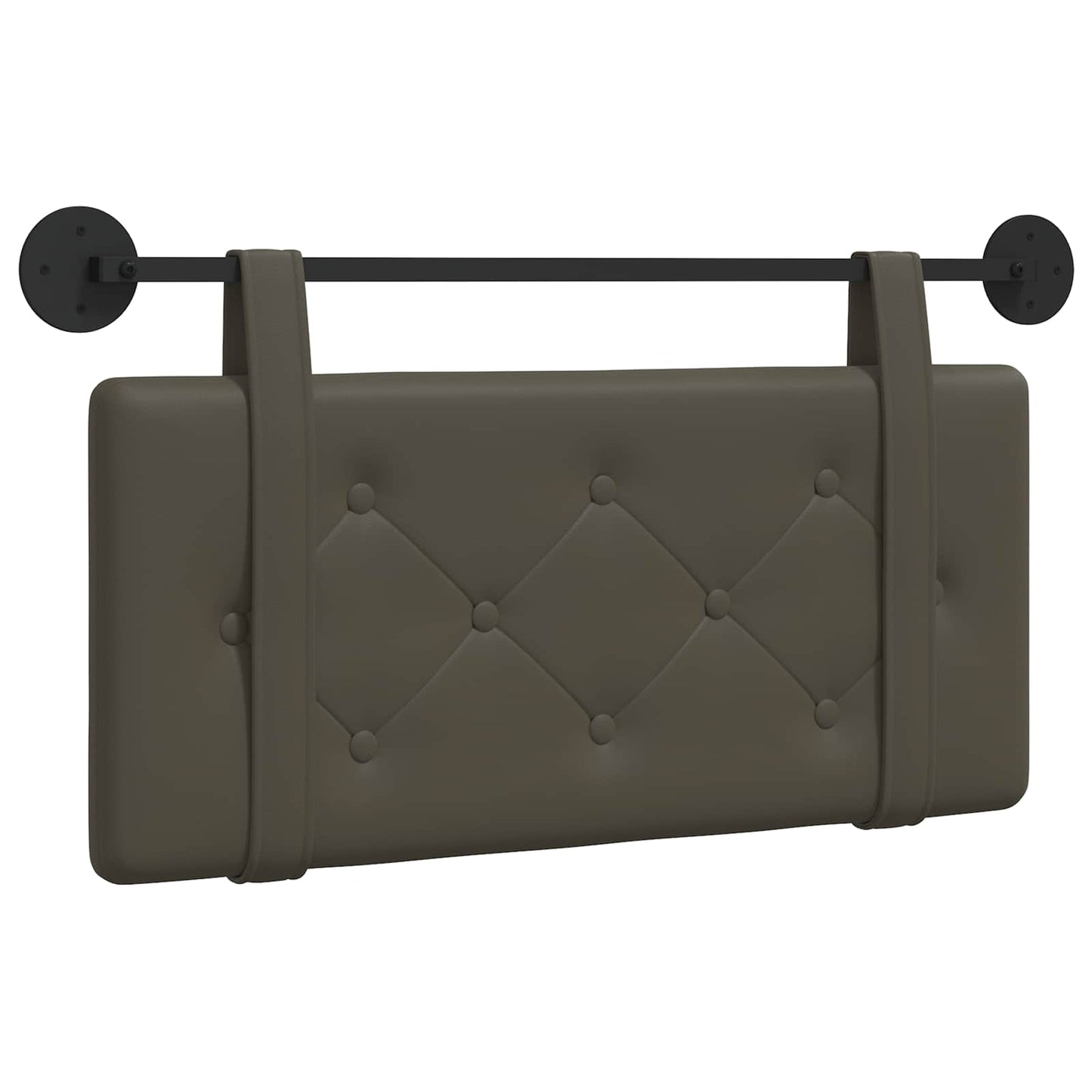 Testata appesa Montaggio a parete Grigio 90 cm Pelle Sintetica