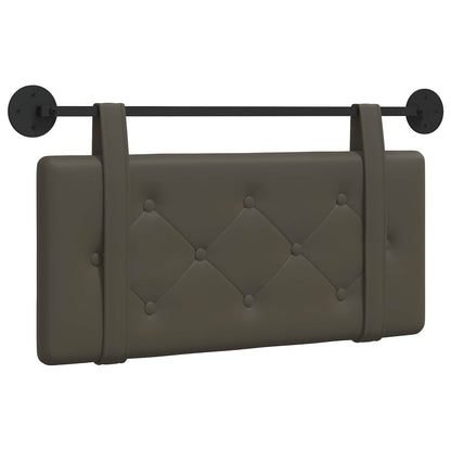 Testata appesa Montaggio a parete Grigio 90 cm Pelle Sintetica
