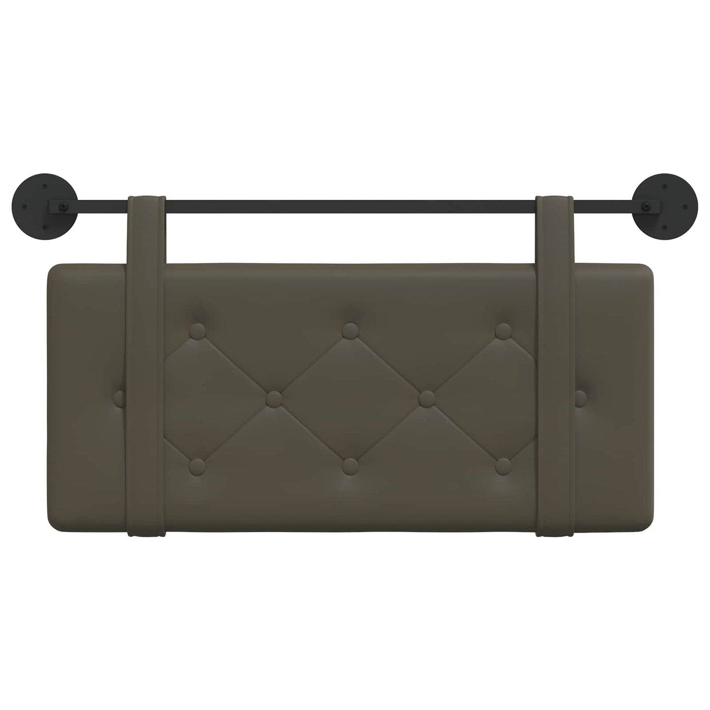 Testata appesa Montaggio a parete Grigio 90 cm Pelle Sintetica