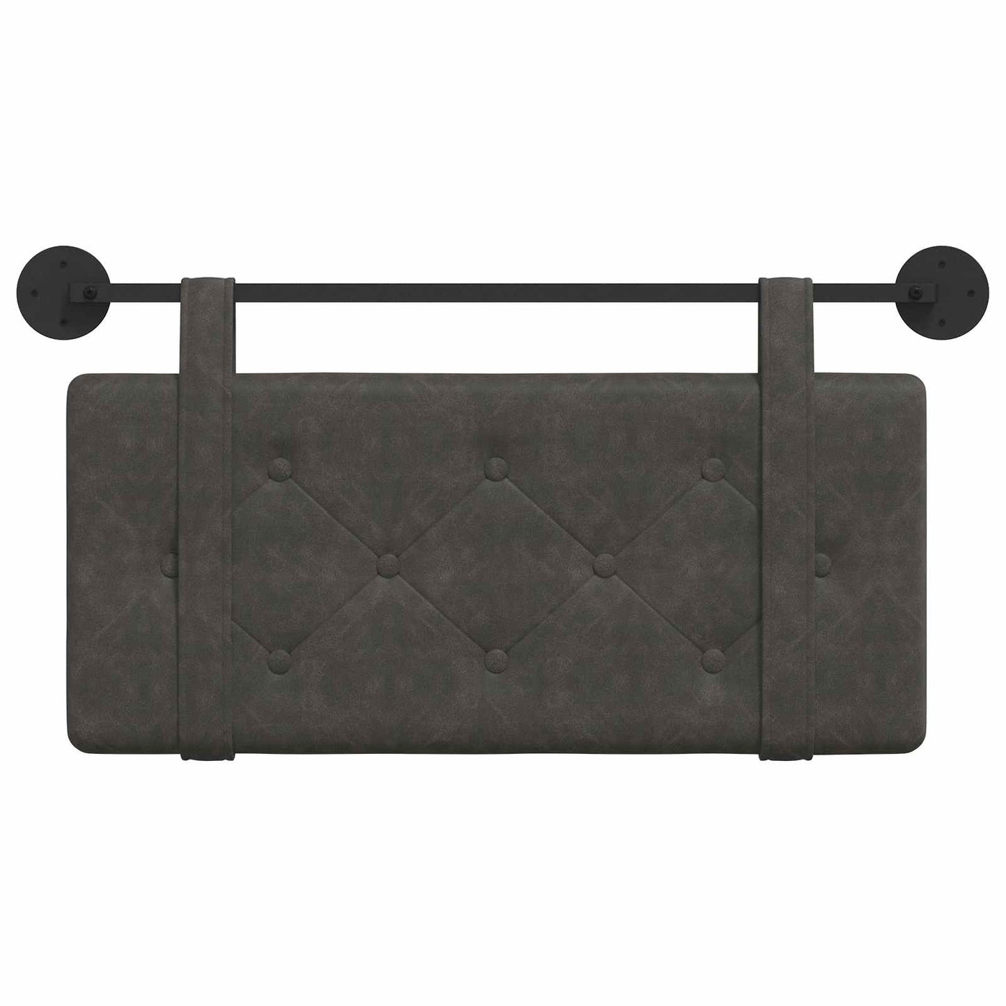 Testata appesa Montaggio a parete Nero 90 cm PU Antico