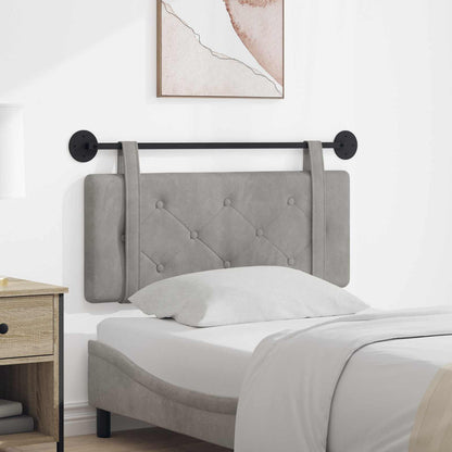 Testata appesa Grigio chiaro 110 x 55 x 5 cm Velluto