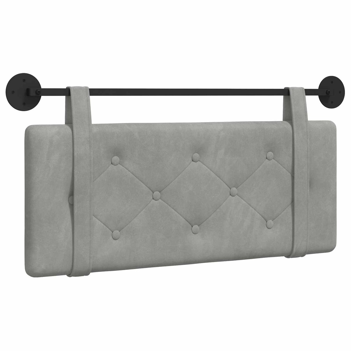 Testata appesa Grigio chiaro 110 x 55 x 5 cm Velluto