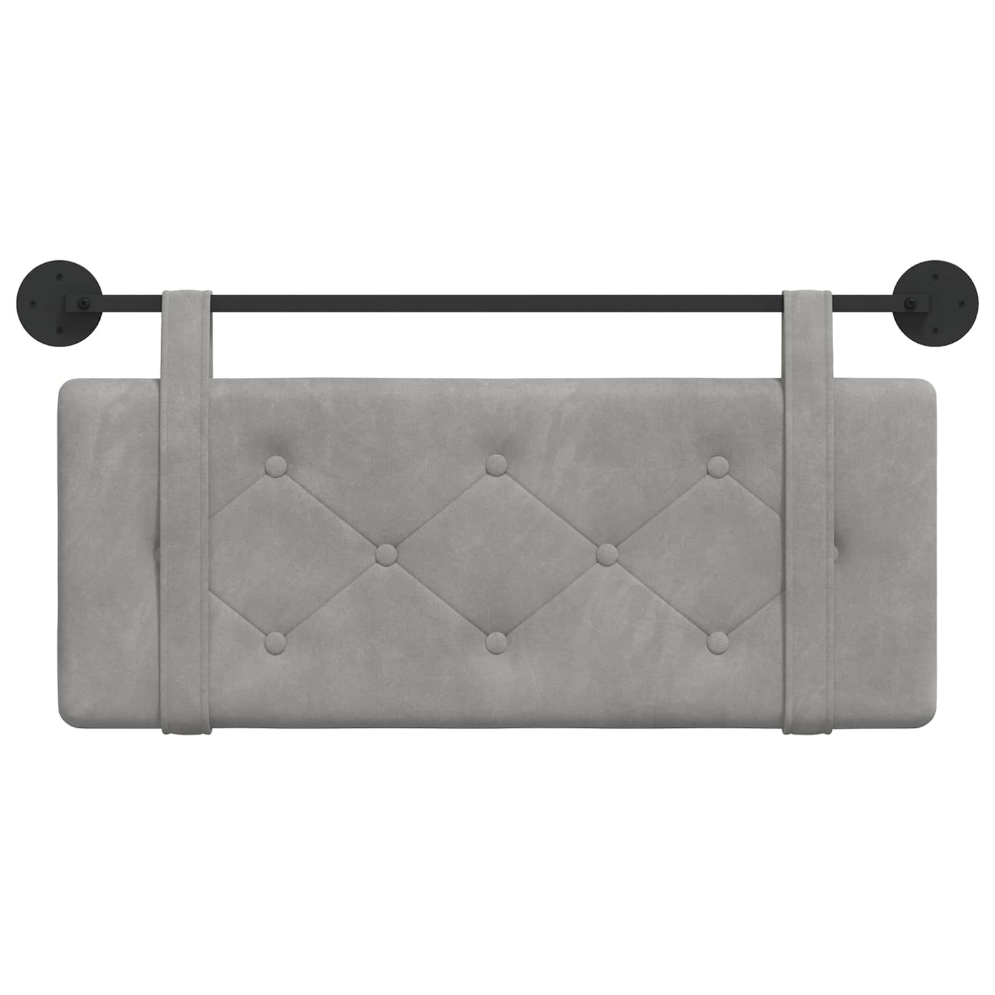 Testata appesa Grigio chiaro 110 x 55 x 5 cm Velluto