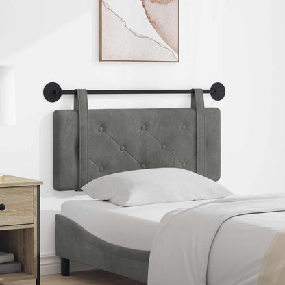 Testata appesa Grigio scuro 110 x 55 x 5 cm Velluto