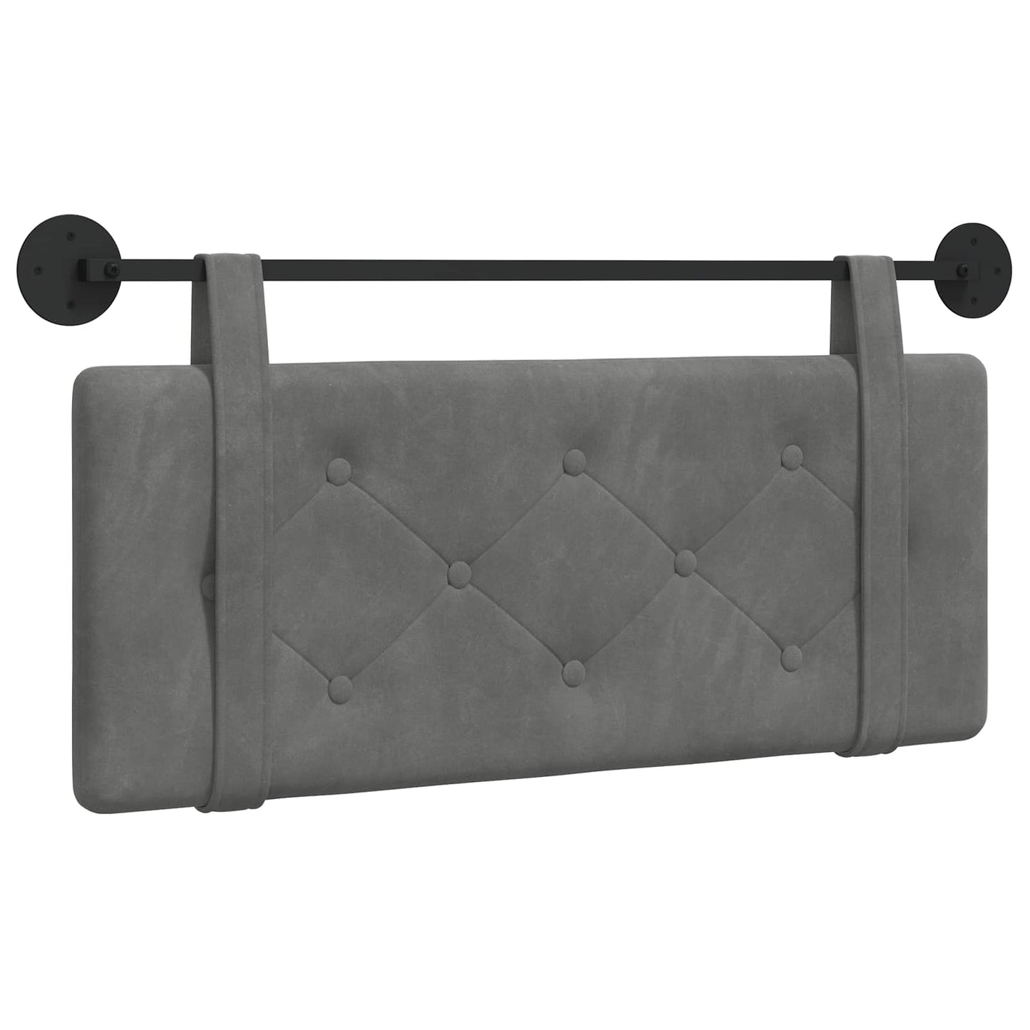 Testata appesa Grigio scuro 110 x 55 x 5 cm Velluto