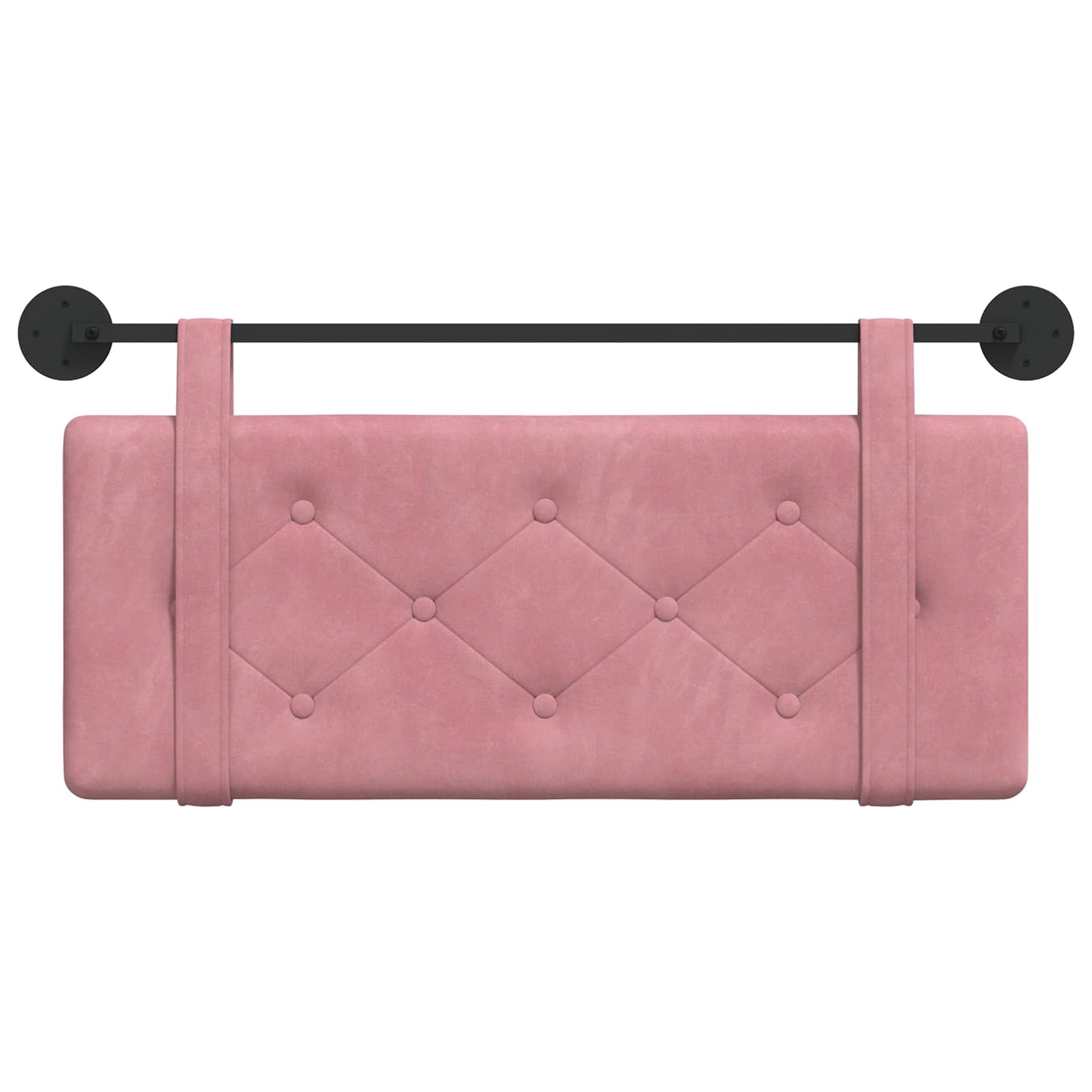 Testata appesa Montaggio a parete Rosa 110 x 55 x 5 cm Velluto