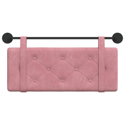 Testata appesa Montaggio a parete Rosa 110 x 55 x 5 cm Velluto