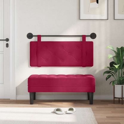 Testata appesa Rosso Vino 110 x 55 x 5 cm Velluto