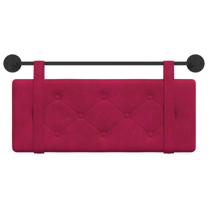 Testata appesa Rosso Vino 110 x 55 x 5 cm Velluto