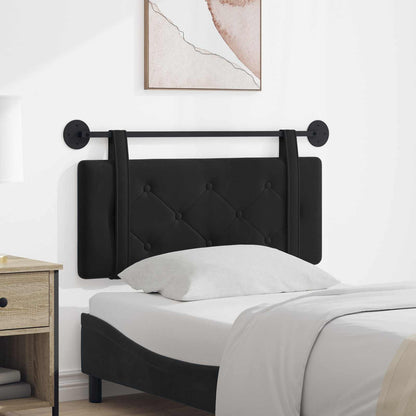 Testata appesa Montaggio a parete Nero 110 x 55 x 5 cm Velluto