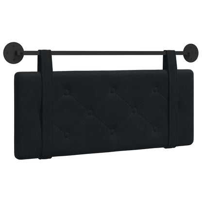 Testata appesa Montaggio a parete Nero 110 x 55 x 5 cm Velluto
