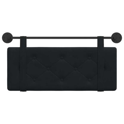 Testata appesa Montaggio a parete Nero 110 x 55 x 5 cm Velluto