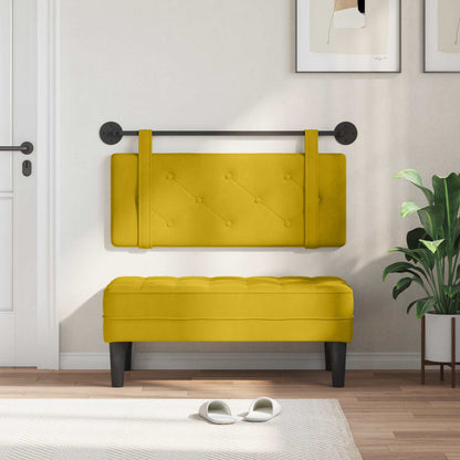 Testata appesa Giallo 110 x 55 x 5 cm Velluto