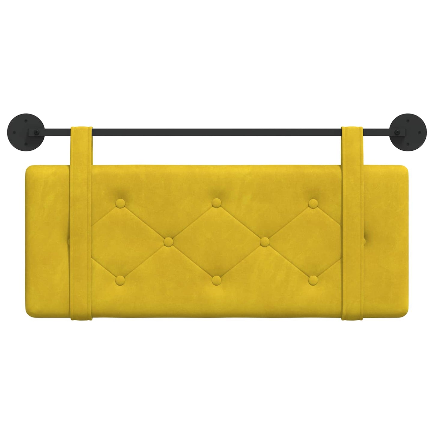 Testata appesa Giallo 110 x 55 x 5 cm Velluto