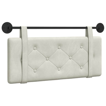 Testata appesa Montaggio a parete Crema 110 x 55 x 5 cm Velluto