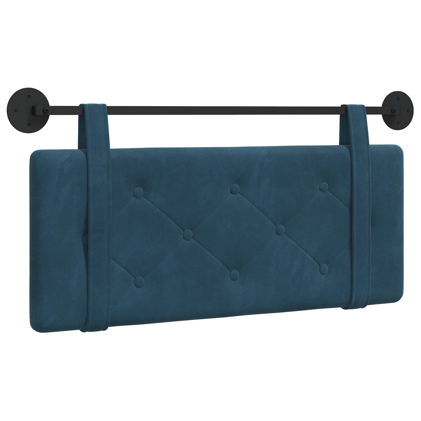 Testata appesa Montaggio a parete Blu 110 x 55 x 5 cm Velluto