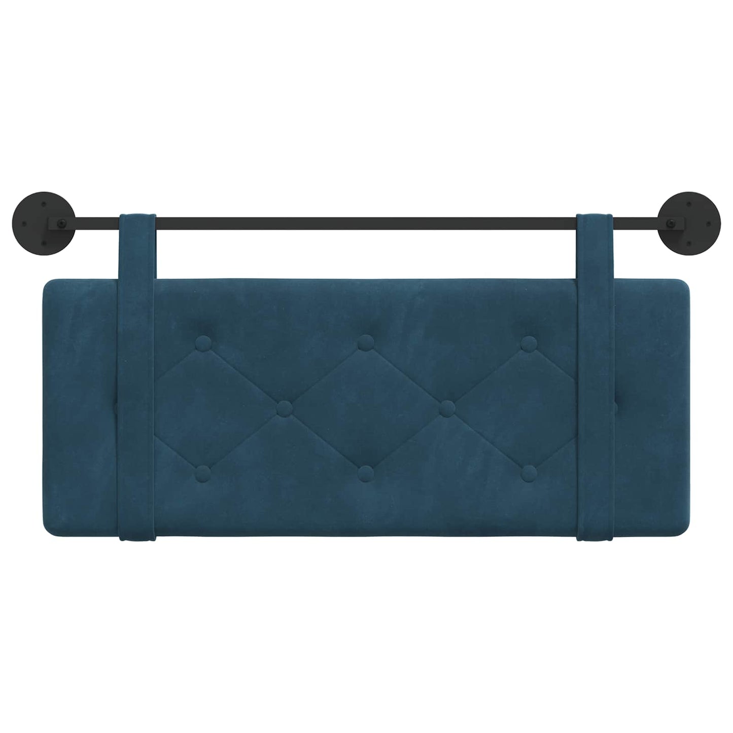 Testata appesa Montaggio a parete Blu 110 x 55 x 5 cm Velluto