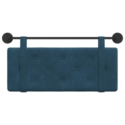Testata appesa Montaggio a parete Blu 110 x 55 x 5 cm Velluto