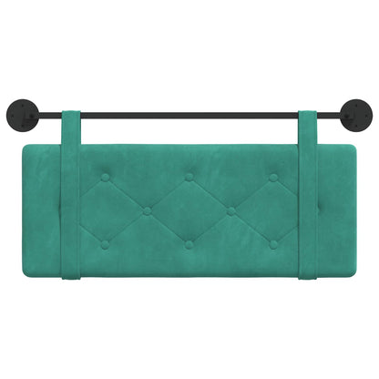 Testata appesa Turchese 110 x 55 x 5 cm Velluto