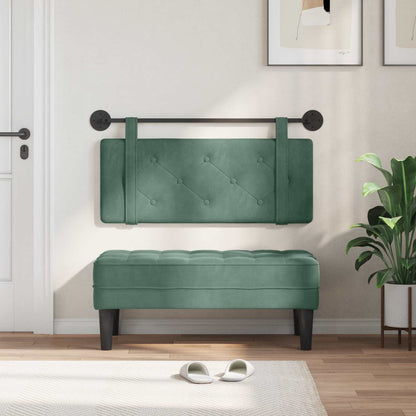 Testata appesa Verde Mare 110 x 55 x 5 cm Velluto