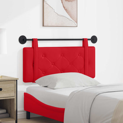 Testata appesa Montaggio a parete Rosso 100 cm Pelle Sintetica