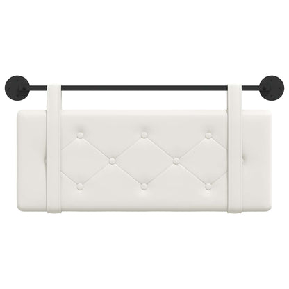 Testata appesa Bianco 110 x 55 x 5 cm Pelle Sintetica