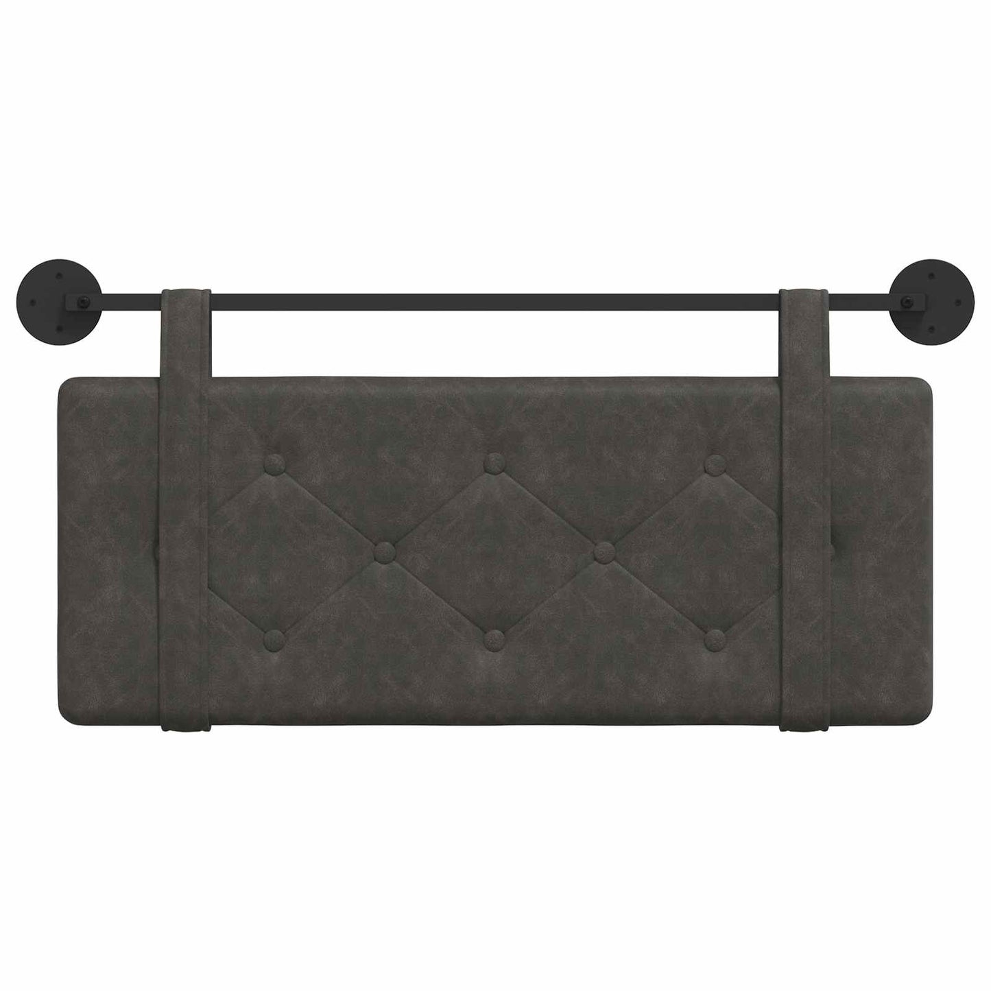 Testata appesa Montaggio a parete Nero 100 cm PU Antico
