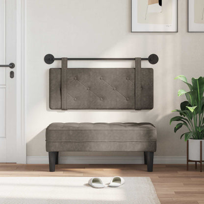 Testata appesa Montaggio a parete Grigio 100 cm PU Antico