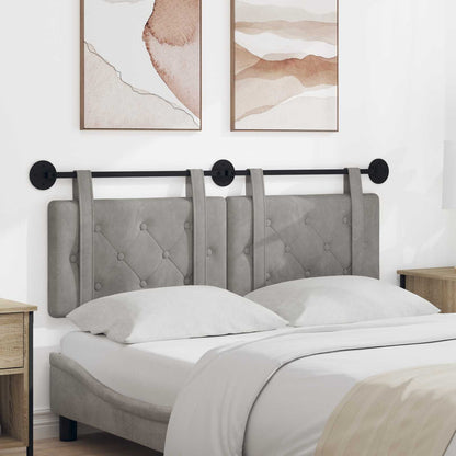 Testata appesa Grigio chiaro 130 x 55 x 5 cm Velluto