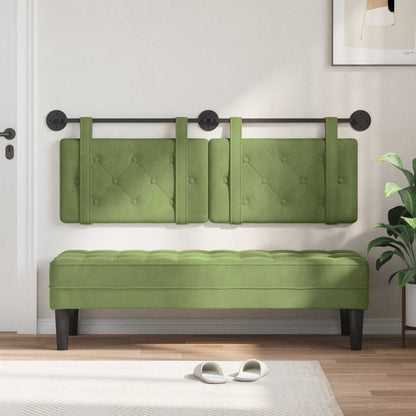 Testata appesa Verde chiaro 130 x 55 x 5 cm Velluto