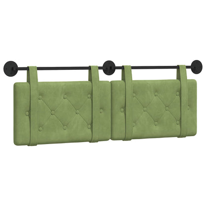 Testata appesa Verde chiaro 130 x 55 x 5 cm Velluto