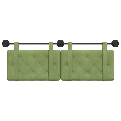 Testata appesa Verde chiaro 130 x 55 x 5 cm Velluto
