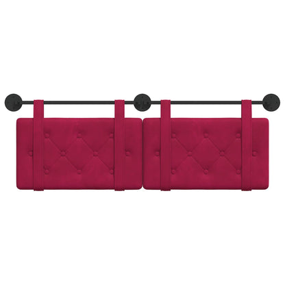 Testata appesa Rosso Vino 130 x 55 x 5 cm Velluto