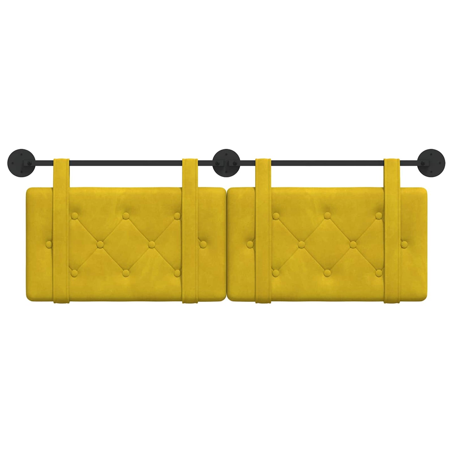 Testata appesa Giallo 130 x 55 x 5 cm Velluto