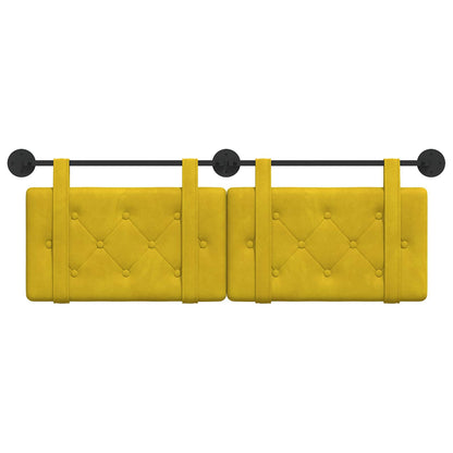 Testata appesa Giallo 130 x 55 x 5 cm Velluto