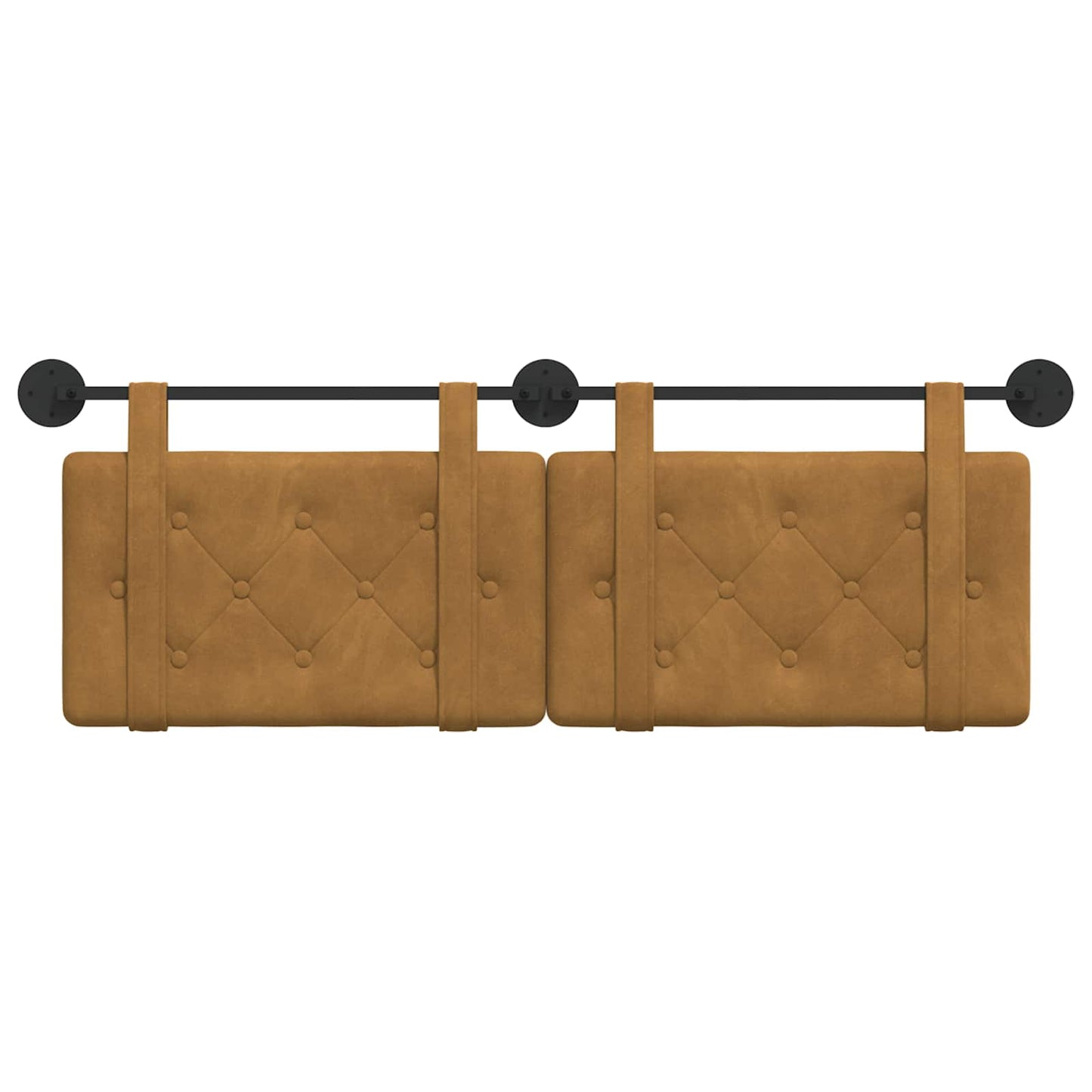 Testata appesa Marrone 130 x 55 x 5 cm Velluto