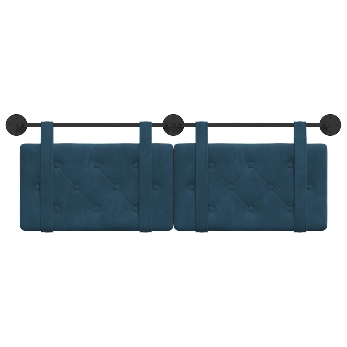 Testata appesa Montaggio a parete Blu 130 x 55 x 5 cm Velluto