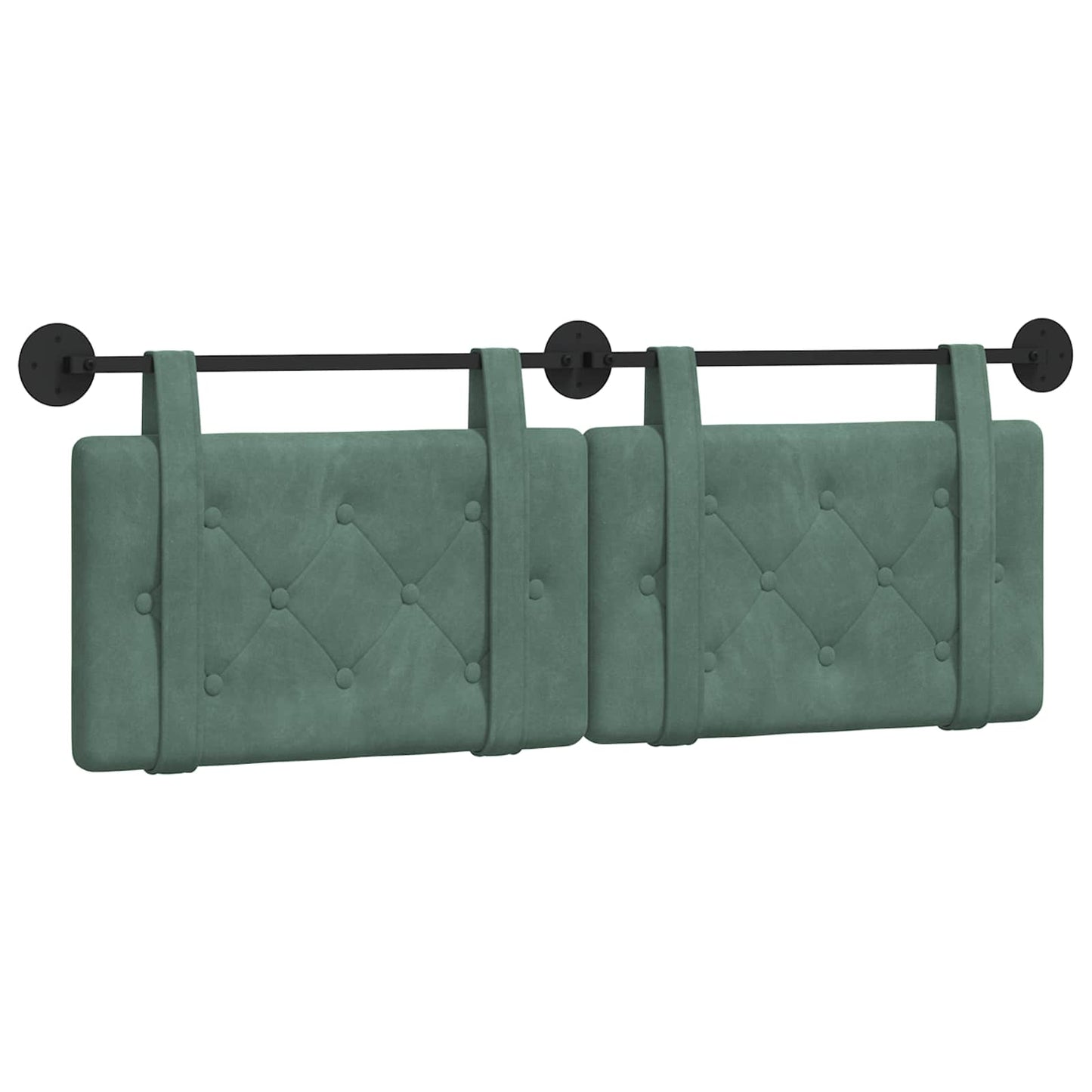 Testata appesa Verde Mare 130 x 55 x 5 cm Velluto