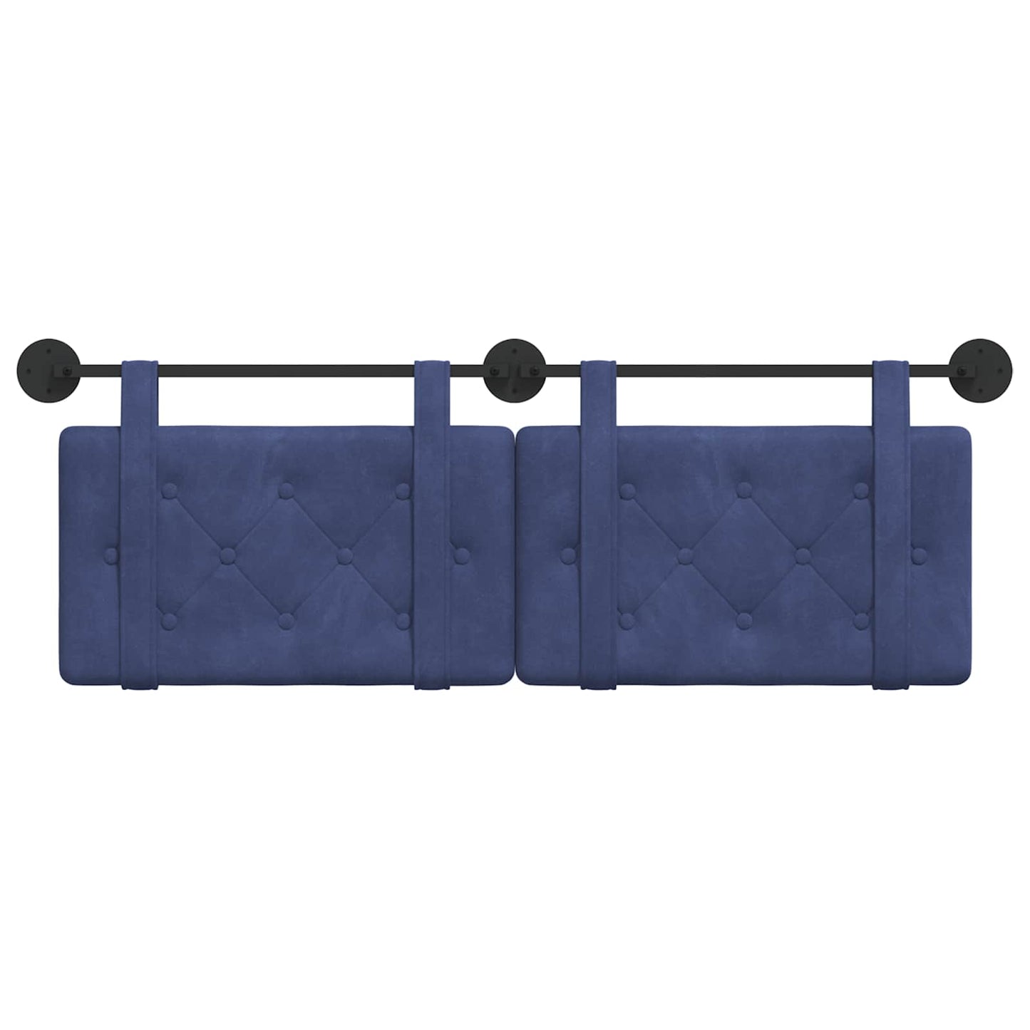 Testata appesa Blu Polizia 130 x 55 x 5 cm Velluto