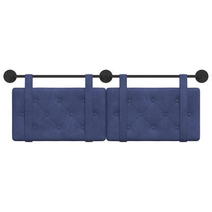 Testata appesa Blu Polizia 130 x 55 x 5 cm Velluto