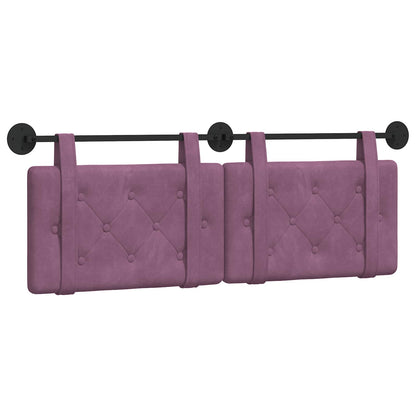 Testata appesa Montaggio a parete Viola 130 x 55 x 5 cm Velluto