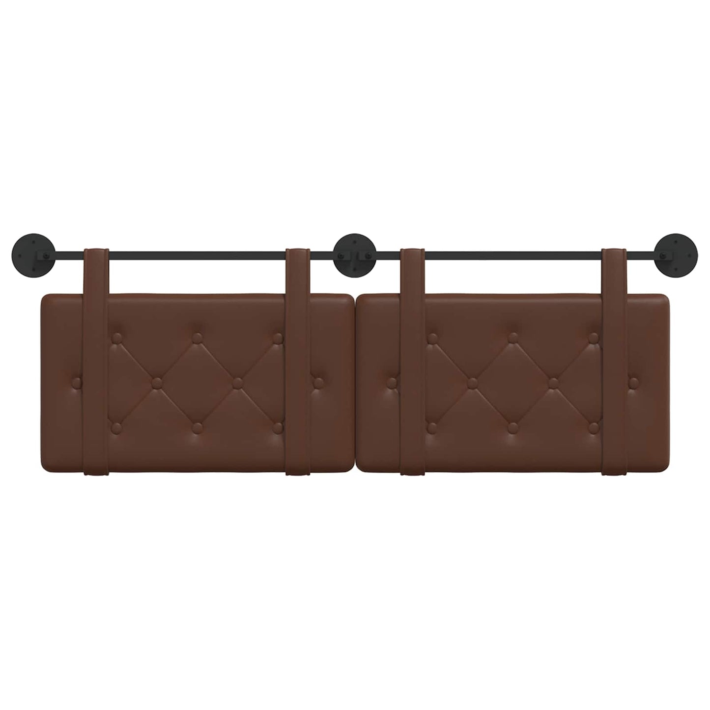 Testata appesa Marrone 130 x 55 x 5 cm Pelle Sintetica