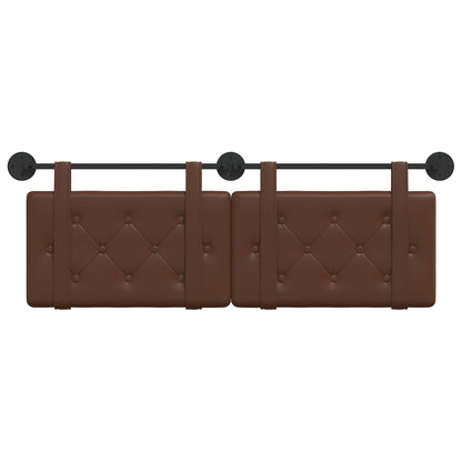 Testata appesa Marrone 130 x 55 x 5 cm Pelle Sintetica