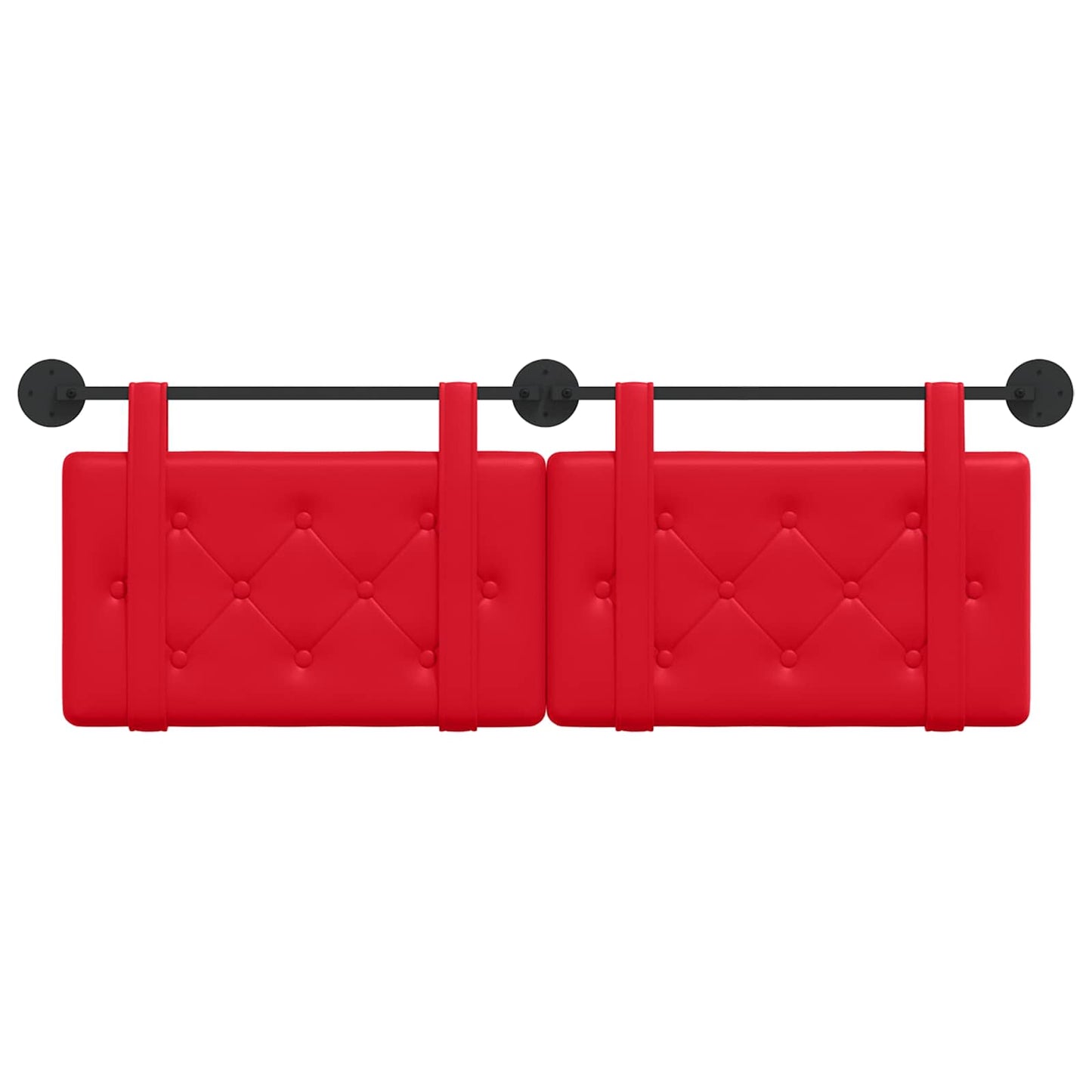 Testata appesa Rosso 130 x 55 x 5 cm Pelle Sintetica