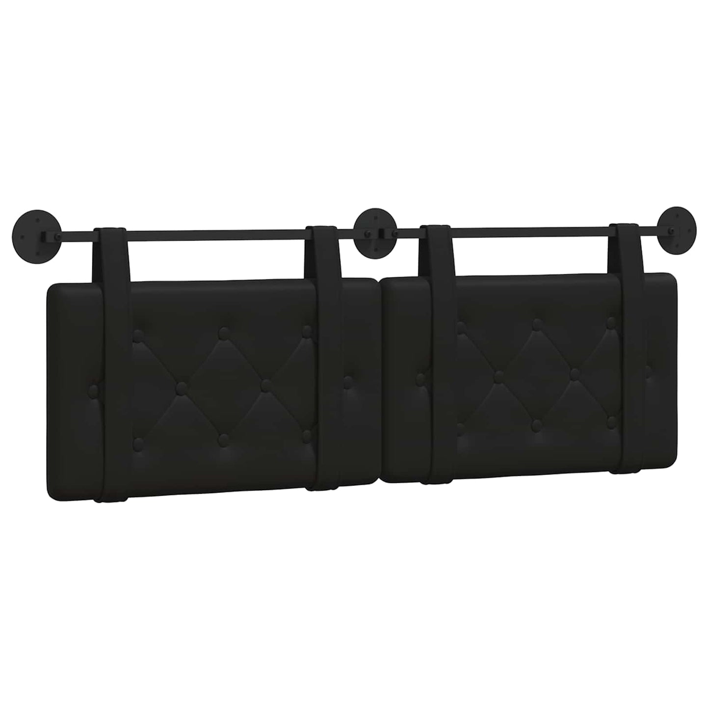 Testata appesa Nero 130 x 55 x 5 cm Pelle Sintetica