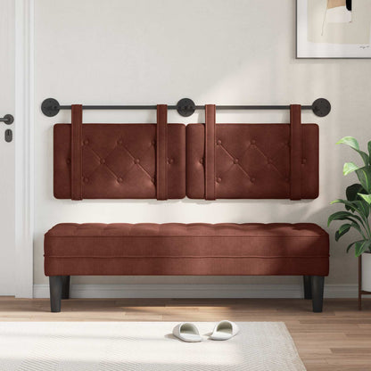 Testata appesa Marrone Lucido 130 x 55 x 5 cm PU Antico
