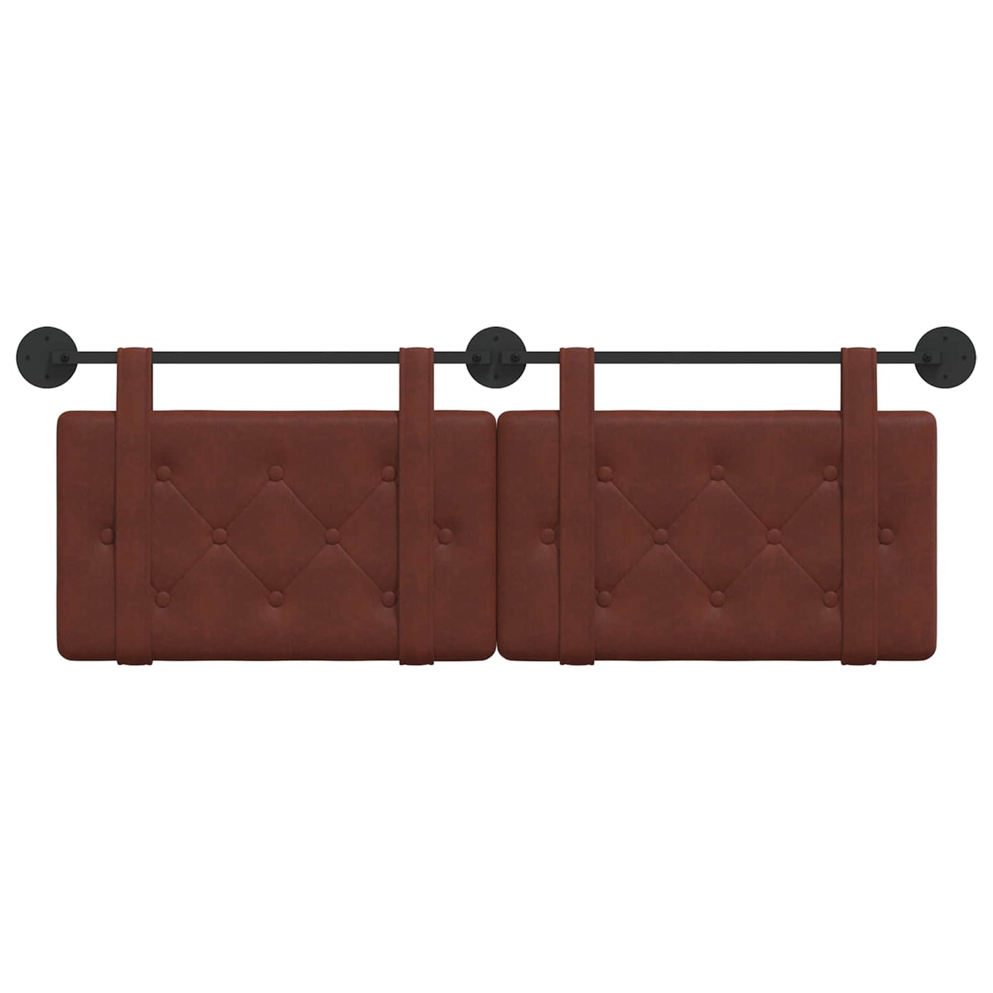 Testata appesa Marrone Lucido 130 x 55 x 5 cm PU Antico