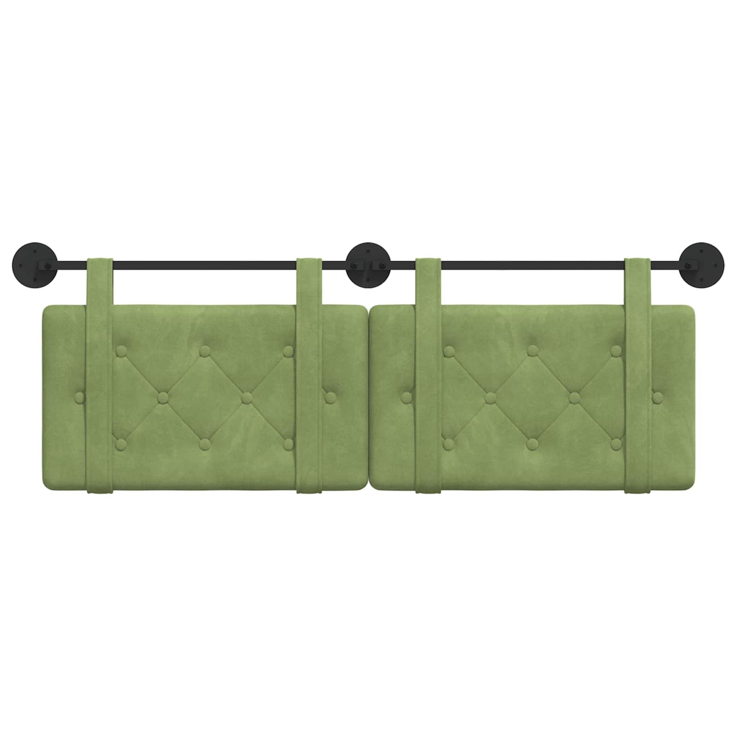 Testata appesa Verde chiaro 150 x 55 x 5 cm Velluto